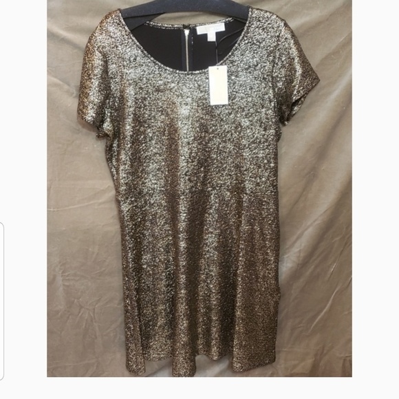💥Michael Michael Kors Gold Foil Dress - Picture 3 of 7